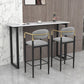 Modern Style Bar Table 42-inch Height Stone Top and Metal Pedestal Bistro Table Clearhalo 'Bar Furniture' 'Bar Tables' 'bar_tables' 'furn' 'furn_bar_tables' 'Furniture' 'furniture_bar_tables' 'Kitchen & Dining Furniture' 1200x1200_23fcd4ea-092d-4e40-9bb1-2c612f795664