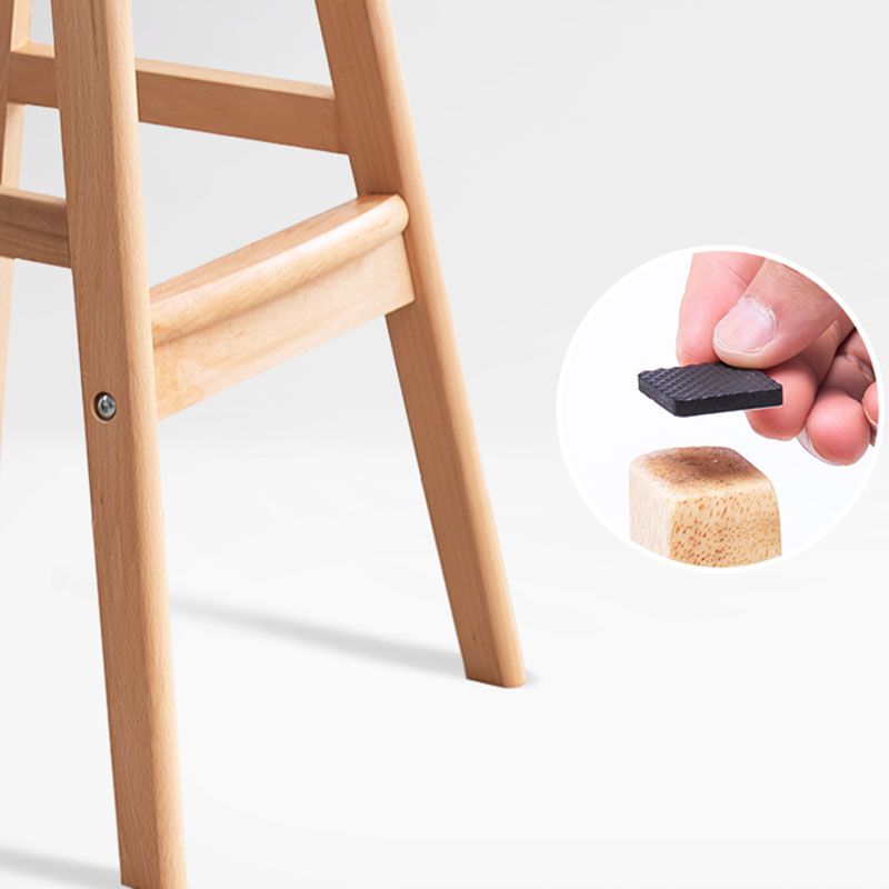 Scandinavian Solid Wood Home 28-inch Stool Matte Finish Footrest Barstool Clearhalo 'Bar Furniture' 'Bar Stools' 'bar_stools' 'furn' 'furn_bar_stools' 'Furniture' 'furniture_bar_stools' 'Kitchen & Dining Furniture' 1200x1200_23fd124f-649f-4b7b-971a-05badc734bcf