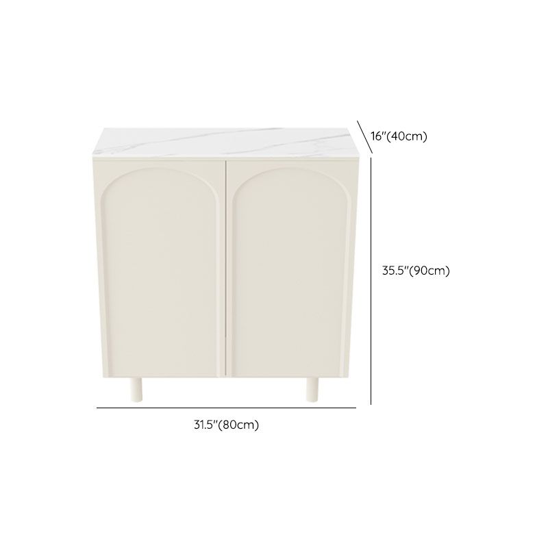 Moderno tavolo da tavolo a buffet in legno con porte per sala da pranzo