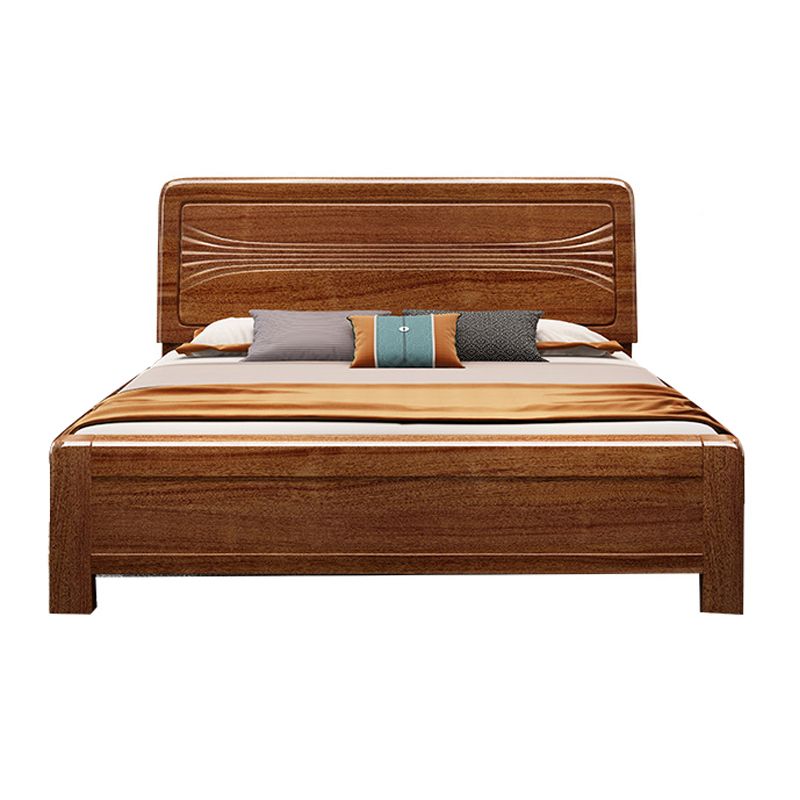 Walnut Wood Bed 85.43" Long 43.30" High Bed with Low Profile