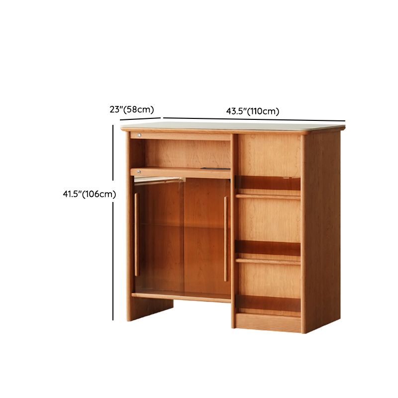 Modern Style Bar Table Rectangle Storage Wood Bar Table for Living Room Clearhalo 'Bar Furniture' 'Bar Tables' 'bar_tables' 'furn' 'furn_bar_tables' 'Furniture' 'Kitchen & Dining Furniture' 1200x1200_23ff73e8-213c-4ef9-bef1-0cf9fce9627e