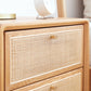 Rattan Bedside Table Modern Minimalist Night Table with Legs Clearhalo 'Bedroom Furniture' 'furn' 'furn_night_stand' 'Furniture' 'night_stand' 'Nightstands' 1200x1200_24026a58-b7de-4774-a78d-6a699c2b390d