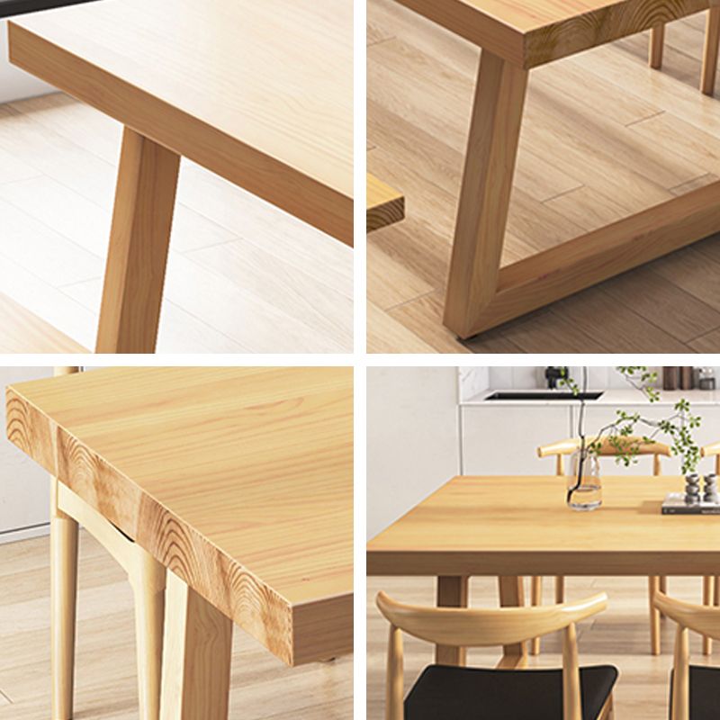 Modern Dining Set 1/2/3/4/5/7 Pcs Solid Wood Dining Table and Chairs Clearhalo 'Dining Room Sets' 'Dining Tables & Seating' 'dining_room_set' 'furn' 'furn_dining_room_set' 'Furniture' 'Kitchen & Dining Furniture' 1200x1200_2402963b-0ea4-4971-a909-f3b07d5931e7