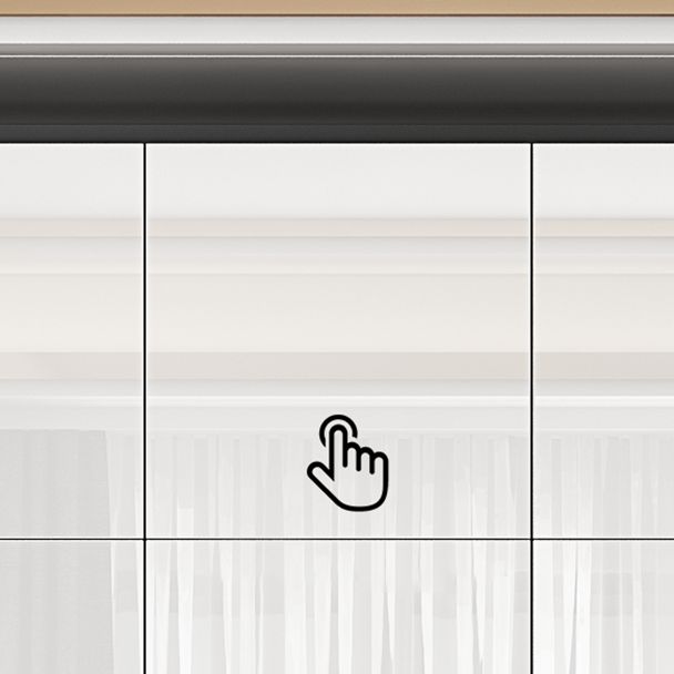 Zeitgenössische technische Holzgarderobe Spiegelgesperrter Kleiderschrank mit 1 Schublade