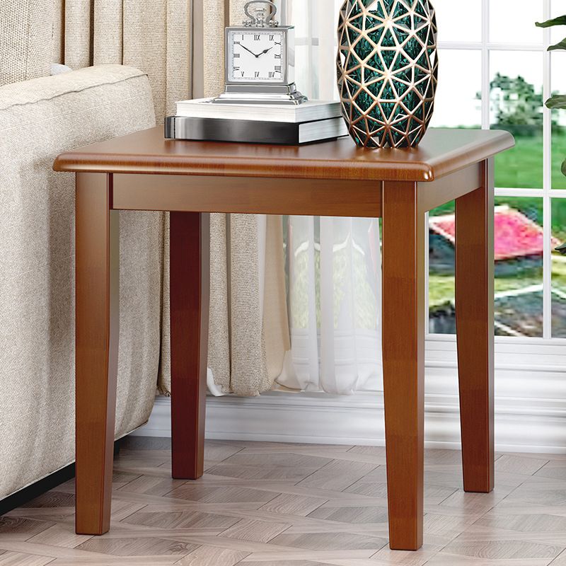 Square/round Coffee Table with Solid Wood Base with 4 Legs Cocktail Table Clearhalo 'Coffee & Accent Tables' 'End & Side Tables' 'end_side_table' 'end_side_tables' 'furn' 'furn_end_side_tables' 'Furniture' 'furniture_end_side_table' 'Living Room Furniture' 1200x1200_2403efb6-5aa9-4361-8f77-9f69717ef8c6