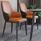 Minimalist Style Leather Dining Chairs Solid Back Upholstered Side Chair for Home Clearhalo ' kitchen&dining_furn' 'Dining Chairs' 'Dining Tables & Seating' 'dining_chair' 'furn' 'furn_dining_chair' 'Furniture' 'furniture_dining_chair' 'Kitchen & Dining Furniture' 'kitchen' 1200x1200_2404341f-ec3d-4715-b34a-d809c4483706