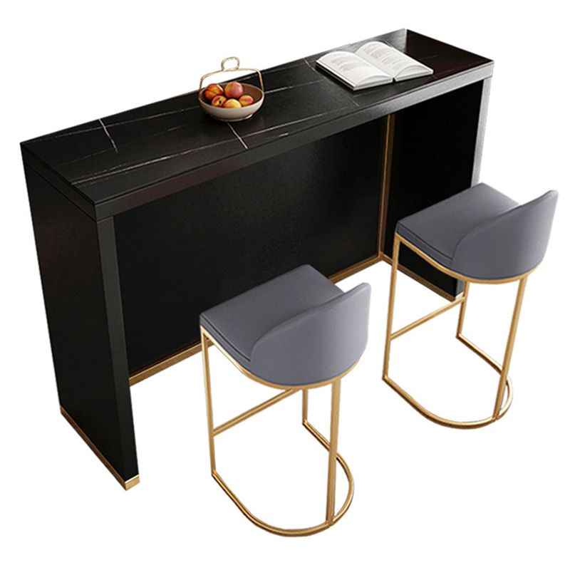 Sintered Stone Bistro Bar Table Rectangle Wooden Base Bar Table for Home Clearhalo 'Bar Furniture' 'Bar Tables' 'bar_tables' 'furn' 'furn_bar_tables' 'Furniture' 'Kitchen & Dining Furniture' 1200x1200_24064885-d94f-4b10-a833-d25ce373964e