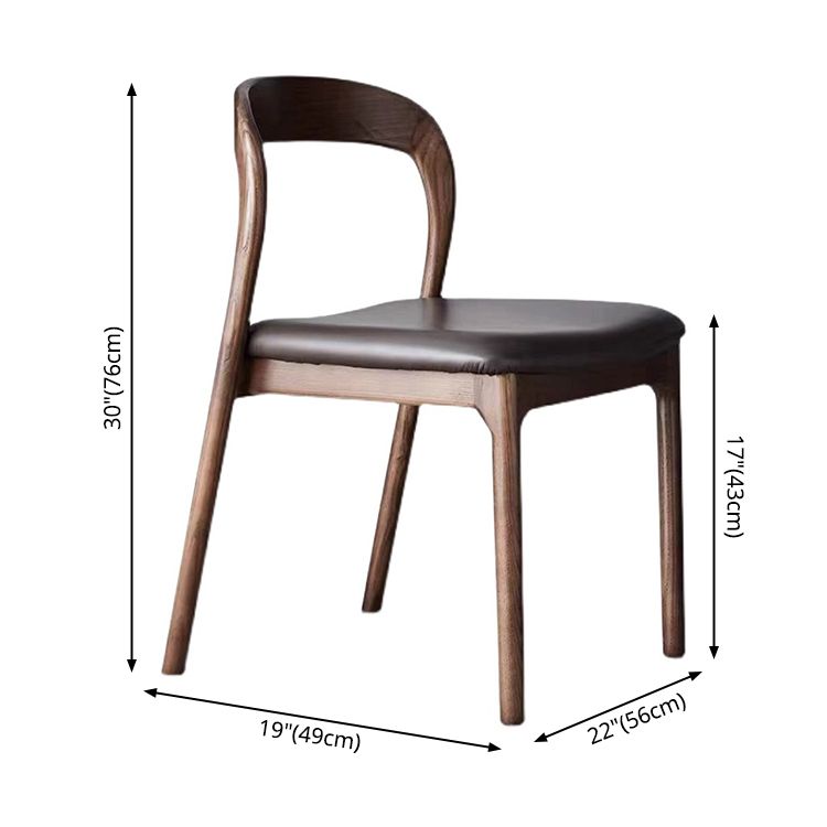 Farmhouse Style Wood Dining Side Chair Solid Back Armless Chair for Home Use Clearhalo ' kitchen&dining_furn' 'Dining Chairs' 'Dining Tables & Seating' 'dining_chair' 'furn' 'furn_dining_chair' 'Furniture' 'furniture_dining_chair' 'Kitchen & Dining Furniture' 'kitchen' 1200x1200_2406661b-02ca-4cec-963c-79fa29ce9e78