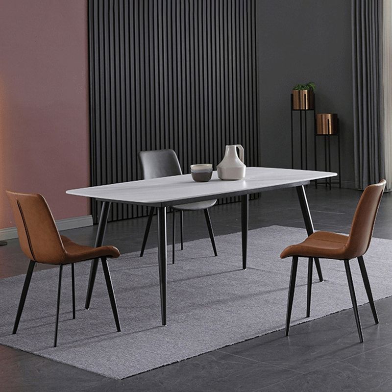 Modern PU Leather Dining Chair Solid Back Matte Finish Chair for Kitchen Clearhalo ' kitchen&dining_furn' 'Dining Chairs' 'Dining Tables & Seating' 'dining_chair' 'Furniture' 'furniture_dining_chair' 'Kitchen & Dining Furniture' 'kitchen' 1200x1200_2406d077-40e4-478e-8adb-c855f0b104f7