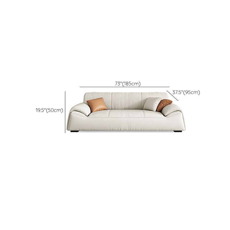 Glam Leather Sofa with Bolster Pillows Seating for Living Room Clearhalo 'furn' 'furn_sofas' 'Furniture' 'Living Room Furniture' 'Sofa' 'sofas' 1200x1200_2406f39e-87a6-418f-ba68-bcdecf4afc23