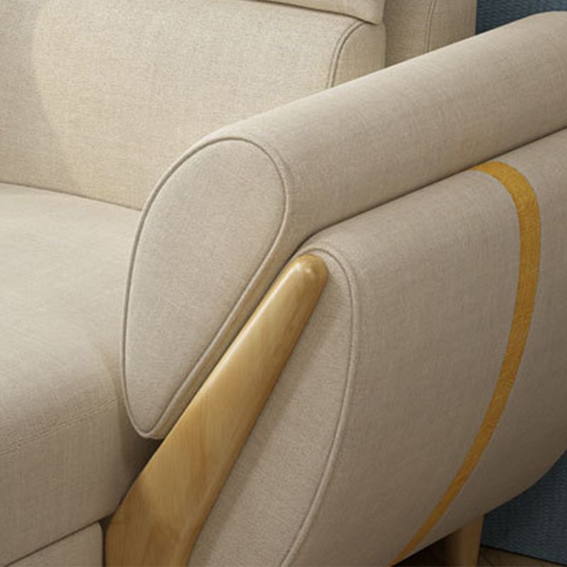 Ottomano braccio svasato incluso tessuto sezionale 4 posti sezionale