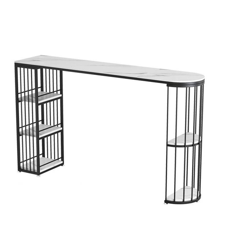 Modern Bar Table Set 1/3/4 Pieces Stone Counter Table with Upholstered Stools Clearhalo 'Bar Furniture' 'furn' 'furn_home_bar_bar_sets' 'Furniture' 'Home Bars & Bar Sets' 'home_bar_bar_sets' 'Kitchen & Dining Furniture' 1200x1200_240b8179-2b94-4cdd-a917-73b7ec3ca37f