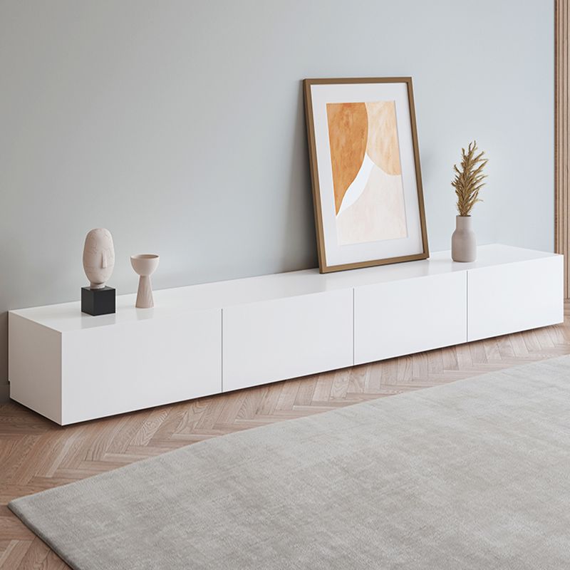 Faux Wood TV Console Contemporary White 2 / 4 Drawers Media Console Clearhalo 'furn' 'furn_tv_stands_entertainment_centers' 'Furniture' 'Living Room Furniture' 'TV Stands & Entertainment Centers' 'TV Stands & Media Storage Furniture' 'tv_stands_entertainment_centers' 1200x1200_240c0948-59e3-4b95-872d-d26b520d3a00