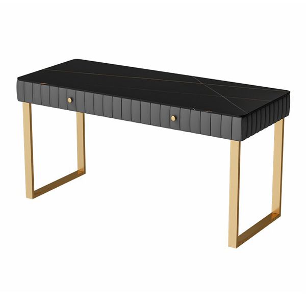 Glam Style Stone Writing Desk Curved Sled Base Office Desk with 2 Drawers Clearhalo 'furn' 'furn_office_desk' 'Furniture' 'furniture_office_desk' 'Office Desks' 'Office Furniture' 'office_desk' 1200x1200_240c411b-ec5b-426b-9f1e-f387623c52e7