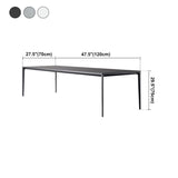 Sintered Stone Scratch Resistant Table Simplicity Style 4 Legs Base Rectangle Table Clearhalo ' dining_table' 'Dining Tables & Seating' 'Dining Tables' 'furn' 'furn_dining_table' 'Furniture' 'furniture_dining_table' 'Kitchen & Dining Furniture' 'kitchen&dining_furn' 'kitchen' 'kitchen_dining_table' 1200x1200_240d4453-eb7f-44f3-80b7-8c2db7041800