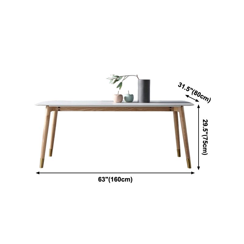 Sintered Stone White Tone Dining Table Luxury 4 Legs Table for Dining Room Clearhalo ' dining_table' 'Dining Tables & Seating' 'Dining Tables' 'furn' 'furn_dining_table' 'Furniture' 'furniture_dining_table' 'Kitchen & Dining Furniture' 'kitchen&dining_furn' 'kitchen' 'kitchen_dining_table' 1200x1200_24100279-e025-48e4-b222-e61e6f94a548