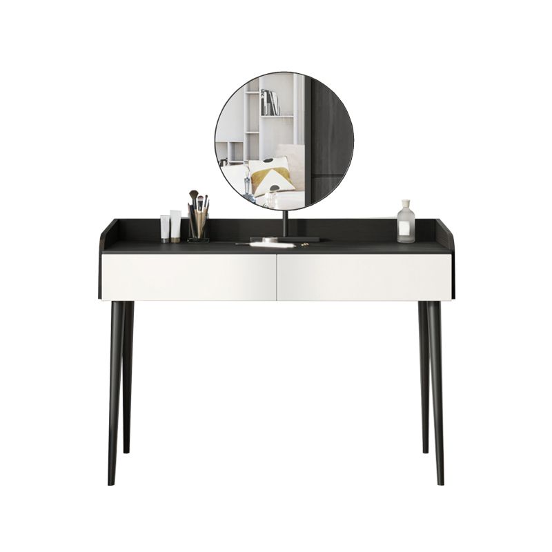 Contemporary White Makeup Table With Drawers 15.74 W x 30.70" H for Bedroom