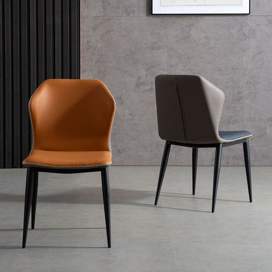 Metal Contemporary Dining Room Chair Metallic Finish Wingback Side Chair Clearhalo ' kitchen&dining_furn' 'Dining Chairs' 'Dining Tables & Seating' 'dining_chair' 'Furniture' 'furniture_dining_chair' 'Kitchen & Dining Furniture' 'kitchen' 1200x1200_24107fa8-c371-4d89-9b9c-9ffc6b8d248a