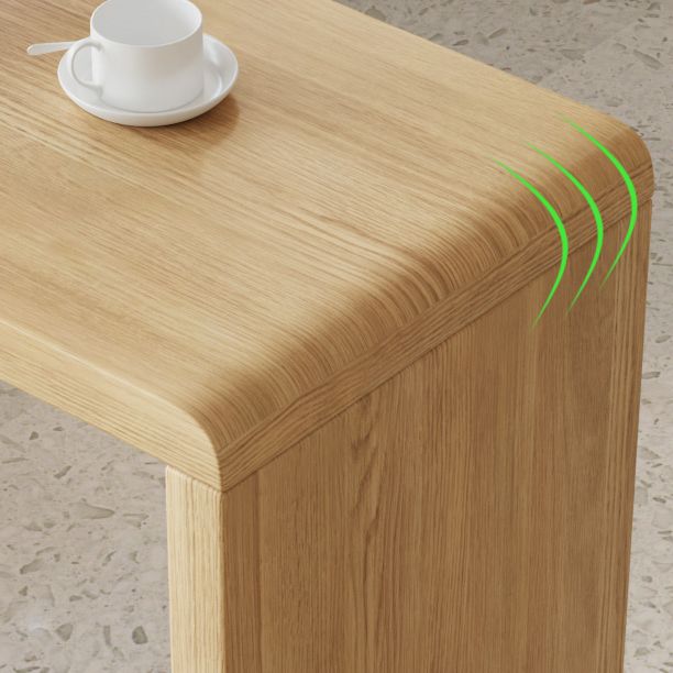 Contemporary Natural Finish Wooden Bistro Table for Small Places