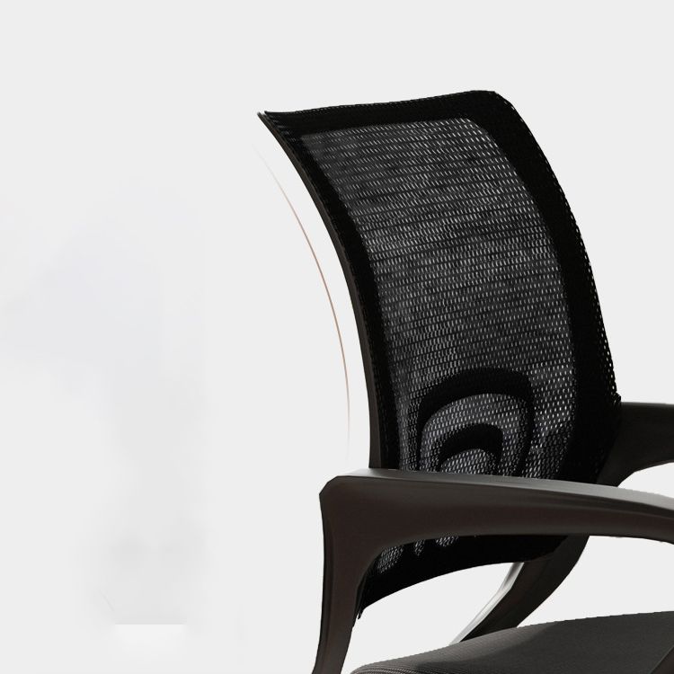 Silla de oficina giratoria contemporánea, escritorio de microfibra, silla con respaldo medio