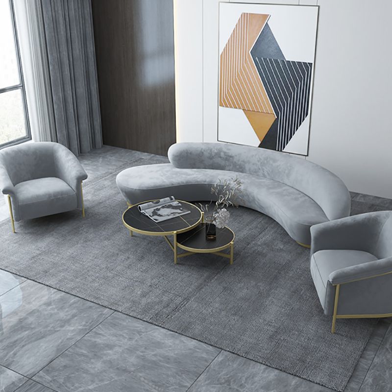 Scandinavian Cushions Tuxedo Arm Curved Living Room Fabric Settee Clearhalo 'furn' 'furn_sofas' 'Furniture' 'Living Room Furniture' 'Sofa' 'sofas' 1200x1200_2412727d-9506-47e8-8e1b-14f088f7b7cf