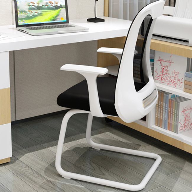 Sedia moderna girevole nessuna braccia fissa angosciante sedia da ufficio traspirante a griglia