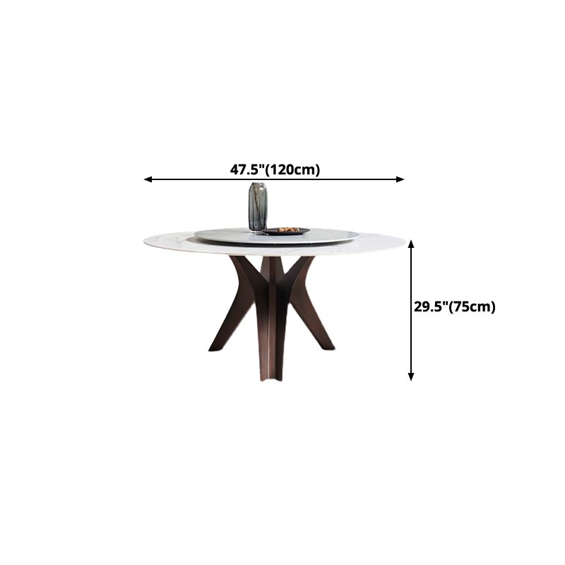 Stone Dining Table Simple Style Round Dining Site Table with Turntable Clearhalo ' dining_table' 'Dining Tables & Seating' 'Dining Tables' 'furn' 'furn_dining_table' 'Furniture' 'furniture_dining_table' 'Kitchen & Dining Furniture' 'kitchen&dining_furn' 'kitchen' 'kitchen_dining_table' 1200x1200_2413d8ff-c5f6-4646-8083-e2b2f847d2dd