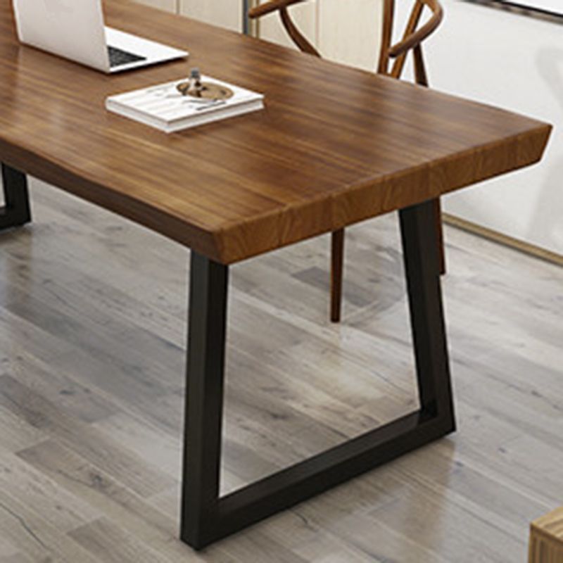 Escritorio de oficina moderno de 30 "H escritorio ejecutivo de madera maciza rectangular