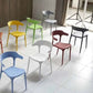 Modern Indoor-Outdoor Chair Open Back Plastic Dining Side Chair