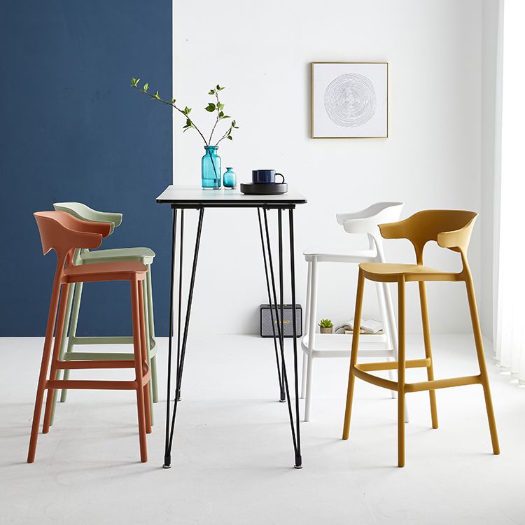 Macron Colorful Plastic Counter Stools Nordic Armrest Indoor Bar Stool Clearhalo 'Bar Furniture' 'Bar Stools' 'bar_stools' 'furn' 'furn_bar_stools' 'furniture_bar_stools' 'Kitchen & Dining Furniture' 'kitchen&dining_furn' 'kitchen' 'kitchen_furn' Furniture' 1200x1200_24153bc3-14b8-4245-a40d-c6331f3bfb76
