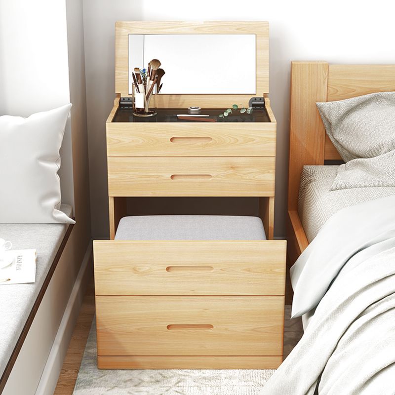 Solid Wood Makeup Vanity Desk Scandinavian Vanity Makeup Dressing Table Set