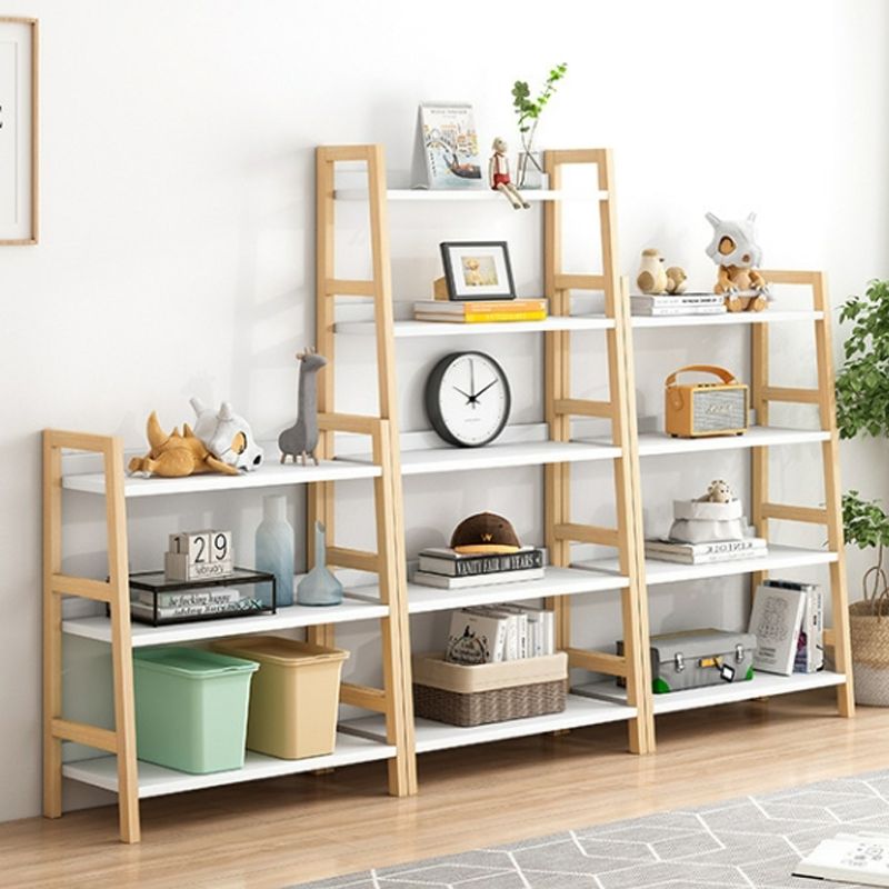 Contemporary Ladder Bookcase Wooden Open Back Bookshelf with Shelves for Home Clearhalo 'Bookcases' 'furn' 'furn_bookcases' 'Furniture' 'furniture_bookcases' 'kitchen' 'kitchen_bookcases' 'Living Room Furniture' 'Office Furniture' 1200x1200_24157c10-89a0-4957-acf8-4301cfe367b6