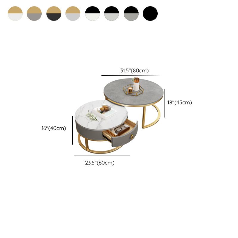 Slate Top Coffee Table Frame Coffee Cocktail Table with Drawers Clearhalo 'Coffee & Accent Tables' 'Coffee Tables' 'coffee_tables' 'furn' 'furn_coffee_tables' 'Furniture' 'Living Room Furniture' 1200x1200_241610bd-c1b0-4f4b-9e07-ea8d5235e94b