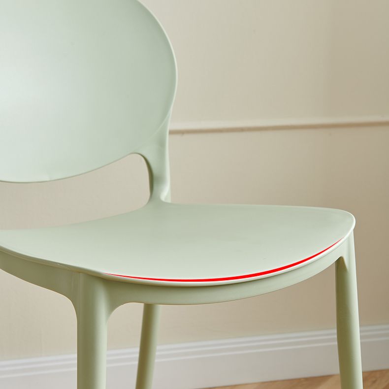 Plastic Stackable Armless Dining Chairs Open Back Side Chair (Set of 4) Clearhalo ' kitchen&dining_furn' 'Dining Chairs' 'Dining Tables & Seating' 'dining_chair' 'furn' 'furn_dining_chair' 'Furniture' 'furniture_dining_chair' 'Kitchen & Dining Furniture' 'kitchen' 1200x1200_2419af8b-8a1a-4d39-9c8b-f566bf8d9e0f