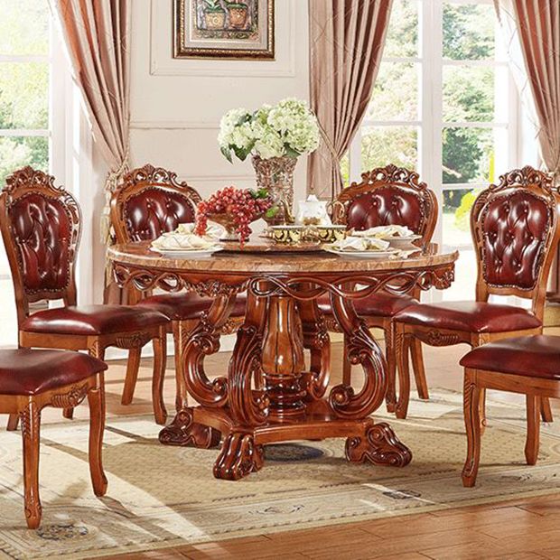 Traditional Solid Wood Dining Chair Leather Dining Arm Chair for Restaurant (Set of 2) Clearhalo ' kitchen&dining_furn' 'Dining Chairs' 'Dining Tables & Seating' 'dining_chair' 'furn' 'furn_dining_chair' 'Furniture' 'furniture_dining_chair' 'Kitchen & Dining Furniture' 'kitchen' 1200x1200_241b54c1-b8aa-45d1-93ad-294ca382ee4b