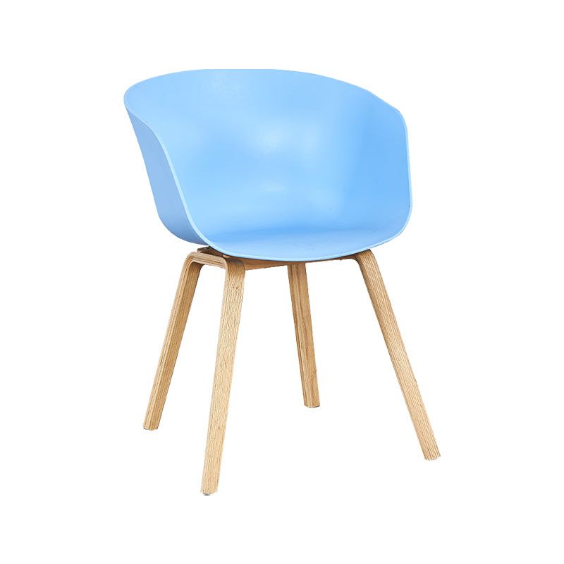 Modern Milk Tea Shop Solid Back Arm Chair Plastic Matte Finish Dining Chair Clearhalo ' kitchen&dining_furn' 'Dining Chairs' 'Dining Tables & Seating' 'dining_chair' 'Furniture' 'furniture_dining_chair' 'Kitchen & Dining Furniture' 'kitchen' 1200x1200_241b904d-ccb7-404d-bd1c-0373201e710b