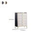 Glam Stone Storage Chest Bedroom Chest in White with Metal Legs