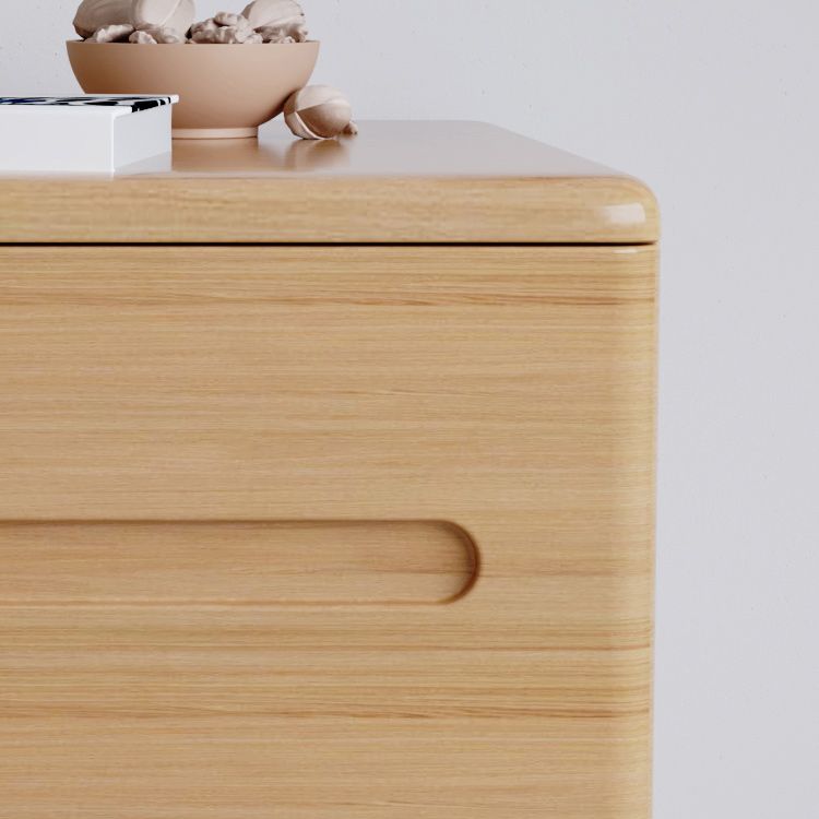 2 Schubladen zeitgenössischer Nachttisch fester Holz Nachttisch, 18,1 "groß