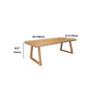 Modern Rectangular Writing Desk Solid Wood Sled Base Office Desk
