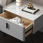 Stone Top Nightstand met 4 poten glamournachttafel met lade