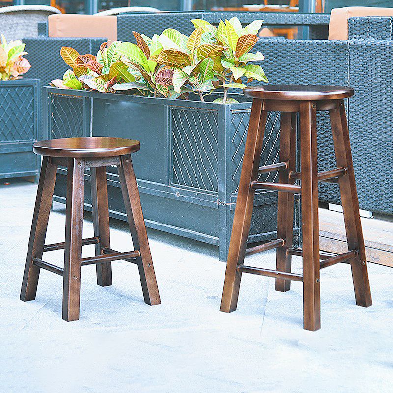 Modern Armless Backless Counter Stool Wood Cafe Bar Stool with Pedal and Wooden Seat Clearhalo 'Bar Furniture' 'Bar Stools' 'bar_stools' 'furn' 'furn_bar_stools' 'furniture_bar_stools' 'Kitchen & Dining Furniture' 'kitchen&dining_furn' 'kitchen' 'kitchen_furn' Furniture' 1200x1200_24235a6b-abef-4383-be8a-16c24d67a5c3