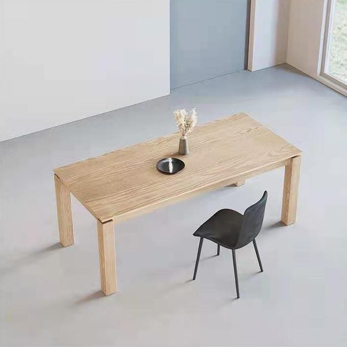 Rectangle Light Wood Color Table Pine Solid Wood Table Modern with 4 Legs Clearhalo ' dining_table' 'Dining Tables & Seating' 'Dining Tables' 'furn' 'furn_dining_table' 'Furniture' 'furniture_dining_table' 'Kitchen & Dining Furniture' 'kitchen&dining_furn' 'kitchen' 'kitchen_dining_table' 1200x1200_242360e2-fea6-4a64-9e40-9cae54086def