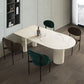 Stone Contemporary Free Form Dinner Table Matte Finish Table for Home Clearhalo 'Dining Tables & Seating' 'Dining Tables' 'dining_table' 'furn' 'furn_dining_table' 'Furniture' 'furniture_dining_table' 'Kitchen & Dining Furniture' 'kitchen' 'kitchen_dining_table' 1200x1200_2424857e-8f75-4862-8402-7ce85756df7e