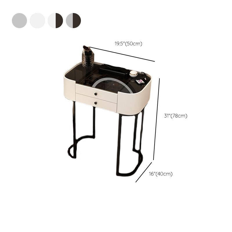 Desk Costador de tocador de tocador de vidrio contemporáneo con cajón