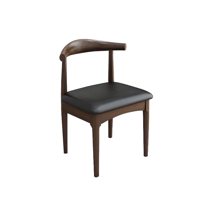 Modern Armless Backrest Chair with Rubber Wood Legs for Dining Room Clearhalo 'Dining Chairs' 'Dining Tables & Seating' 'dining_chair' 'furn' 'furn_dining_chair' 'Furniture' 'Kitchen & Dining Furniture' 1200x1200_24272aca-80a1-4ed5-a6e1-b457be14d24f