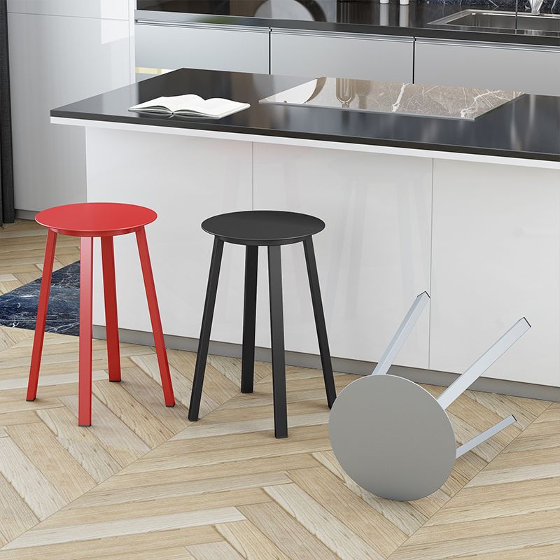 Modern Design Backless Swivel Barstools for Home Armless Stools with Metal Base Clearhalo 'Bar Furniture' 'Bar Stools' 'bar_stools' 'furn' 'furn_bar_stools' 'Furniture' 'furniture_bar_stools' 'Kitchen & Dining Furniture' 1200x1200_24275ffb-ce63-42af-afe5-503a368c68e6