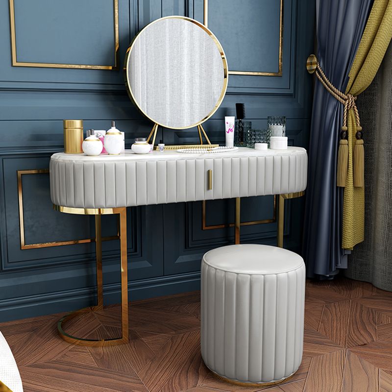 Glam Slate Top Vanity Dressing Table Set White Make-up Vanity Clearhalo 'Bedroom Furniture' 'furn' 'furn_makeup_vanities' 'Furniture' 'Makeup Vanities' 'makeup_vanities' 1200x1200_242762a4-52e3-42f8-9685-3ebe245cb1ff