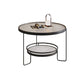 Minimalism Glass Top Coffee Table Round Metal Frame Cocktail Table Clearhalo 'Coffee & Accent Tables' 'Coffee Tables' 'coffee_tables' 'furn' 'furn_coffee_tables' 'Furniture' 'Living Room Furniture' 1200x1200_2428b269-7ecc-4403-9cd0-03faa8792b65