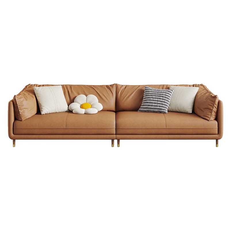 Contemporary Loose Back Standard Pillow Top Arm Faux Leather Seating Clearhalo 'furn' 'furn_sofas' 'Furniture' 'furniture_sofas' 'Living Room Furniture' 'Sofa' 'sofas' 1200x1200_2429d7be-b608-48e1-ad8b-092d5e0fda7f