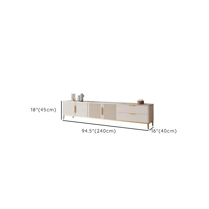 Modern Stone TV Media Console Enclosed Storage Stand Console for Living Room Clearhalo 'furn' 'furn_tv_stands_entertainment_centers' 'Furniture' 'Living Room Furniture' 'TV Stands & Entertainment Centers' 'TV Stands & Media Storage Furniture' 'tv_stands_entertainment_centers' 1200x1200_242aa586-53e2-4b1e-a0d8-edc1ede9f56c